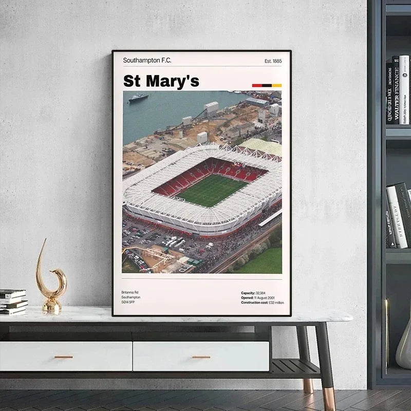 Premier League Stadion Poster