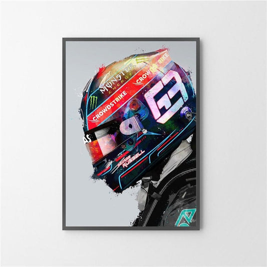Poster Formel 1 Rennfahrer Helm I Deko Print ohne Rahmen